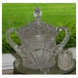 1908 Cambridge Glass Wheat Sheaf cracker jar,