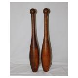 Pair of antique Spalding one pound Indian clubs