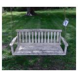 Primitive wooden porch swing, 48' wide