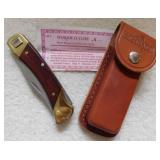 Schrade Uncle Henry folding knife w/ leather