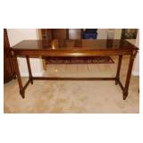 1987 Gordon's solid wood sofa / foyer table,