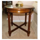 1987 Gordon's solid wood oval side table w/