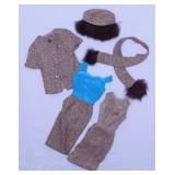 Nice handmade Barbie doll ensemble w/ chestnut