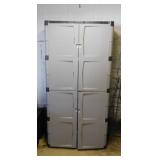 Plastic Rubbermaid utility closet w/ 4 drawers,
