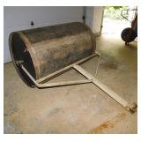Metal drum lawn roller