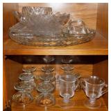 Glassware: 8 sherbets - Serving trays - Butter