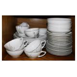 Platinum Wheat china set: Plates - Bowls - Teacups