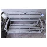 Wooden porch swing w/ chains, 52' wide