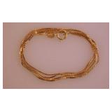 14K yellow gold Italy 18' fine box chain necklace,