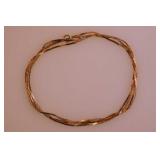 14K yellow gold 29' chain link necklace,