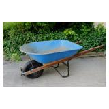 Wheelbarrow w/ wooden handles, 38' x 27'