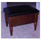 Vinyl ottoman footstool w/ storage, 16' x 12' -