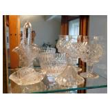 Vintage crystal glassware: Basket, 10' tall -