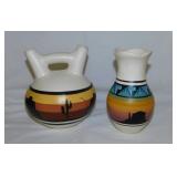 Ute Mountain Native American Indian Wedding vase