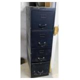 Vintage Cole Steel 4 drawer file cabinet, 15' x