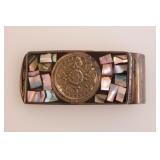 Mexico 925 sterling silver & abalone money clip,