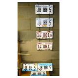 7 Illinois embossed license plates