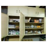 Contents of upper cabinets: Sandpaper - Steel
