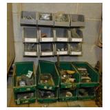 20 parts bins of hardware & misc.