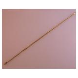 14K yellow gold twist rope 6 3/4' bracelet,