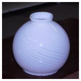 4 vintage glass lamp hurricanes & ball shade