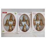 3 boxes glass bell shaped Christmas tree ornaments
