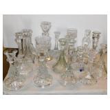 17 glass candlesticks: Hofbauer Byrdes & more,