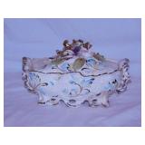 Vintage porcelain trinket dish w/ lid - Ceramic
