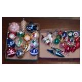 Vintage mercury glass Christmas tree ornaments: