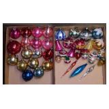 Vintage mercury glass Christmas tree ornaments: