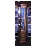 Lighted three shelf curio cabinet w/ glass doors,