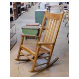 Wooden porch rocker rocking chair, 19" wide seat,
