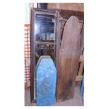 Framed buffet mirror - Wooden ironing board -