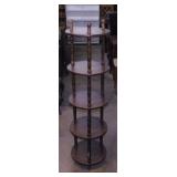 Wooden 5 tier plant stand display shelf, 16" x 58"