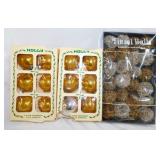 3 boxes of Christmas tree ornaments