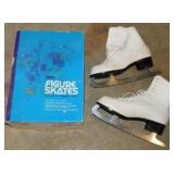 Vintage Imperial leather ladies figure ice skates