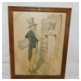 Cream of Wheat framed print w/ Uncle Sam -