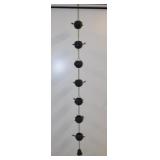 Metal black bird rain chain, 66"