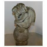 Gargoyle garden statue - Frog & rabbits yard art