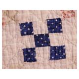 Vintage hand stitched Postage Stamp quilt