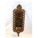 Mid Century mirrored candle wall sconce -