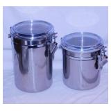 Martha Stewart stainless kitchen canisters -