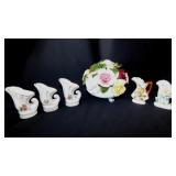 Adderley England bone china floral figurine -
