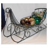 Wrought iron sleigh - Christmas tree ornaments,