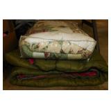 Quilted twin? bedspread - Vintage sleeping bag
