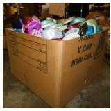 Large box of spools of ribbon