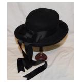 6 ladies black mourning hats