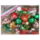Christmas tree ornaments in insulated bag