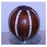Antique wood & leather dissection educational ball