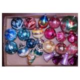 Vintage mercury glass Christmas tree ornaments: